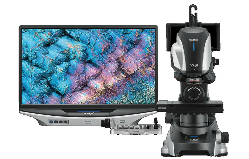 Le microscope numérique VHX-7000N combine la microscopie 4K avec de nombreuses options d'éclairage et dispose d’une plage de grossissement de 0,1x à 6000x, ce qui assure la visualisation des détails les plus fins. Source : Keyence