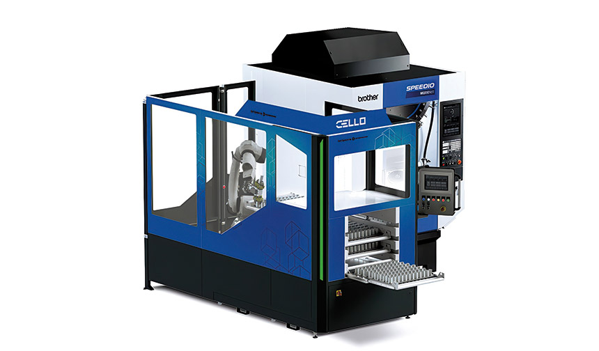 La solution d’usinage robotisée Cello et Brother M300Xd1 allie flexibilité, précision, optimisation des coûts et respect de l’environnement. Source : Degomme-Boccard