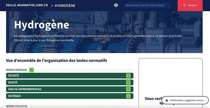Cette plateforme en constante évolution offre une vue d'ensemble claire et structurée des normes existantes et des projets en cours d’élaboration. Source : Cetim