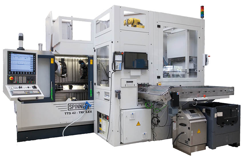 Automatisation d’un centre de tournage TTS 42 en version Triplex Source : Spinner