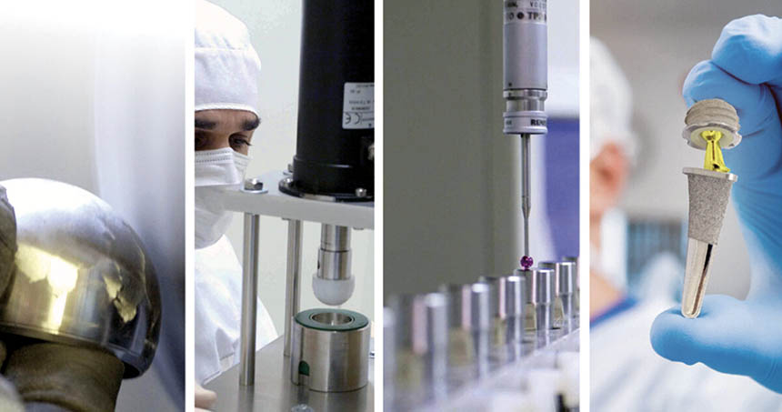 Fabricant de prothèses articulaires (hanches, genoux, épaules), la société Evolutis produit 230 000 pièces implantables par an et connaît une forte croissance. Source : Evolutis