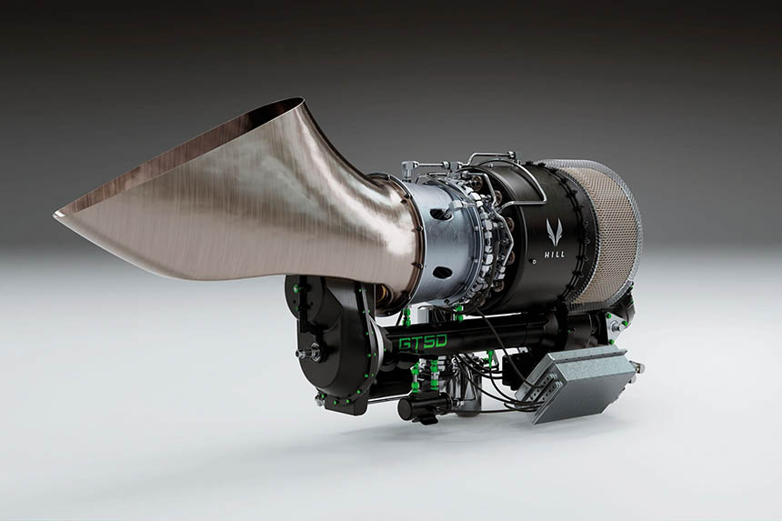Moteur d'hélicoptère de luxe fabriqué par Hill Helicopters. Source : Open Mind Technologies