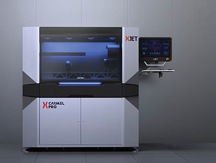 Cette imprimante 3D assure l’impression directe d’encres métalliques et céramiques avec un matériau de support soluble séparé, garantissant à la fois précision et polyvalence. Source : XJet