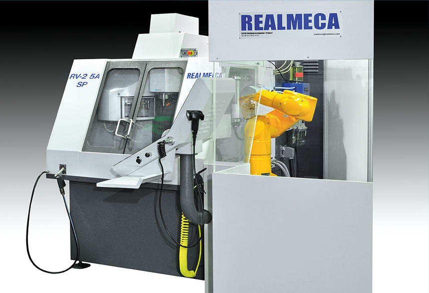 Realmeca équipe les ateliers de fabrication dans les secteurs de l’horlogerie, joaillerie, optique, médical, micromécanique, électronique, aérospatial et automobile. Source : Realmeca