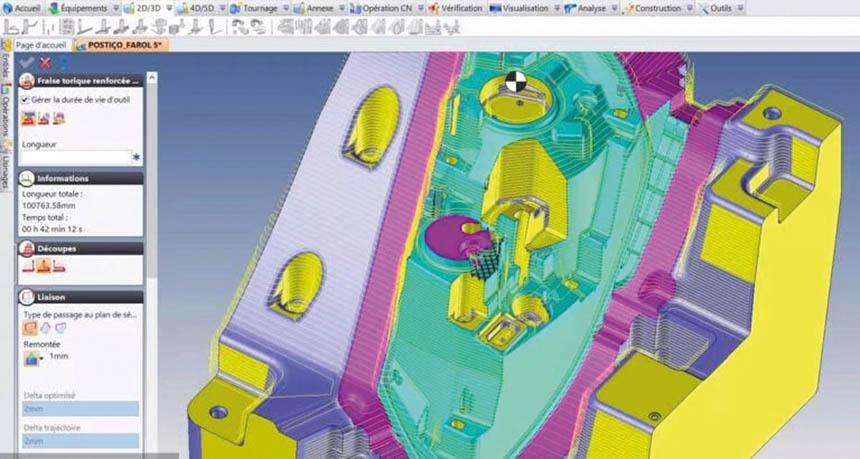 Les moules d’injection de haute précision sont conçus par le bureau d’études de BSM Précision avec le logiciel de CFAO TopSolid à partir du cahier des charges du client. Source : BSM Précision